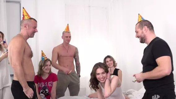 ◤VK Studio◢ DP Bella Tornado + Sweet Angel - Real Birthday - Non Stop Assfucked - Anal Crazy Teen ►Sweet Angel, Leo Casanova, Martin Spen