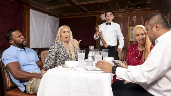 ◤Brazzers◢ Waiter Gets Served A Big Round Ass ►Jamie Knoxx, Jordi El Niño Polla, Nina Kayy