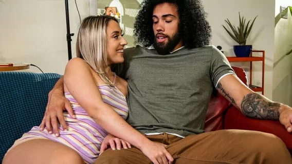 ◤My Sister's Hot Friend◢ Blonde Cutie Brookie Blair Takes Her Friend's Brother's Big Black Cock ►James Angel, Brookie Blair