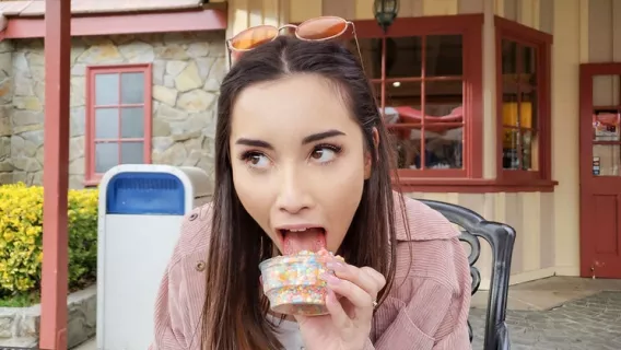 ◤Team Skeet Classics◢ Flashing At The Theme Park ►Aria Lee, Zac Wild